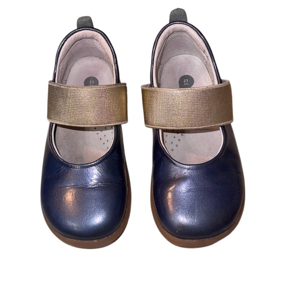 BOBUX delight navy mary Jane baby first walkers girl’s shoes size 23 7 - Picture 4 of 15